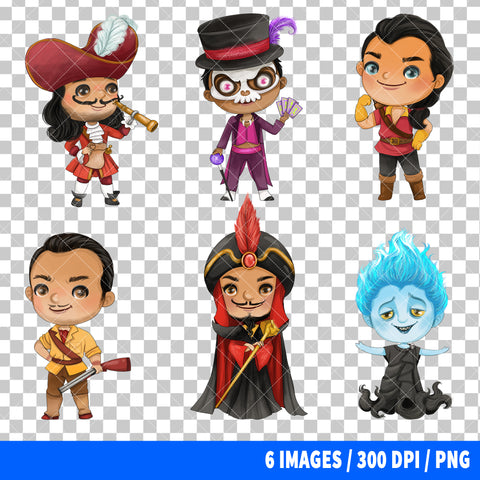 Disney Villains Clipart PNG Bundle #3