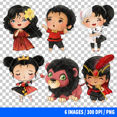 Disney Villains Clipart PNG Bundle #4