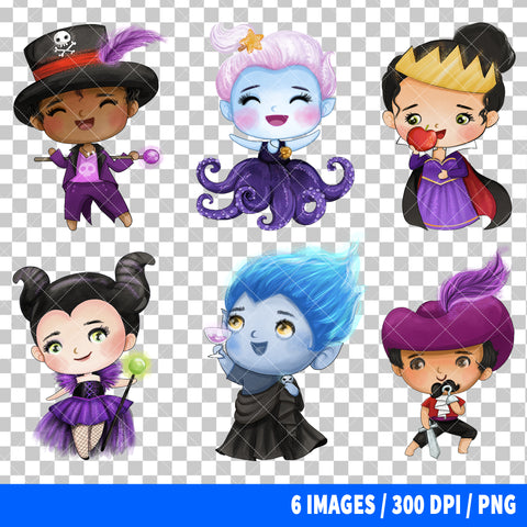 Disney Villains Clipart PNG Bundle #5