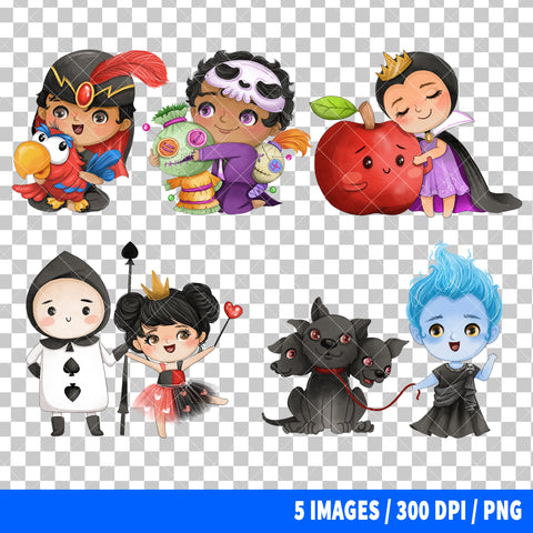 Disney Villains Clipart PNG Bundle #6