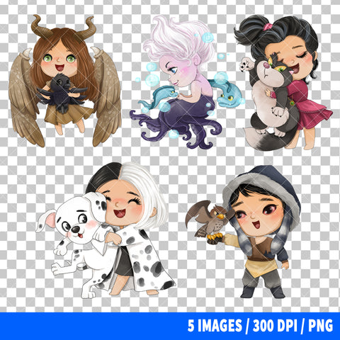 Disney Villains Clipart PNG Bundle #7