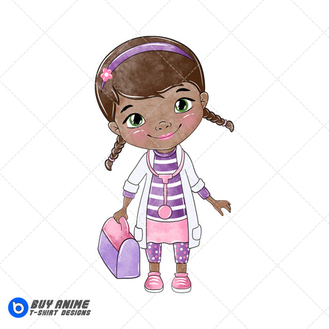 Doc McStuffins Watercolor Clipart PNG Hand Drawn Illustration