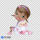 Doc McStuffins Watercolor Clipart PNG Hand Drawn Illustration #2