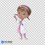 Doc McStuffins Watercolor Clipart PNG Hand Drawn Illustration #3