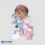 Doc McStuffins Watercolor Clipart PNG Hand Drawn Illustration #4