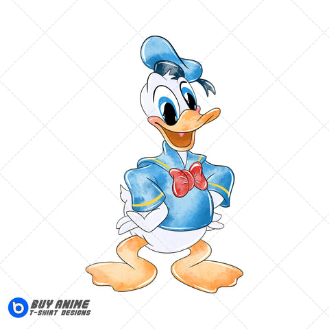 Donald Duck Watercolor Clipart PNG Hand Drawn Illustration