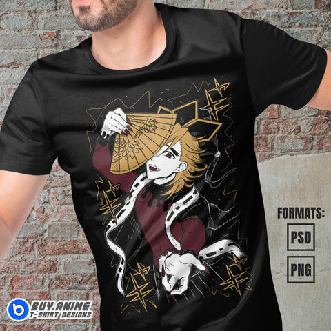 Douma Demon Slayer Anime Vector T-shirt Design Template