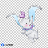 Dumbo Watercolor Clipart PNG Hand Drawn Illustration #5
