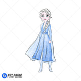 Elsa Frozen Watercolor Clipart PNG Hand Drawn Illustration