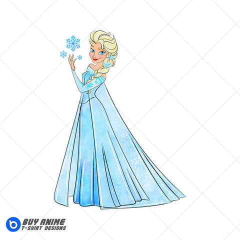 Elsa Frozen Watercolor Clipart PNG Hand Drawn Illustration #2
