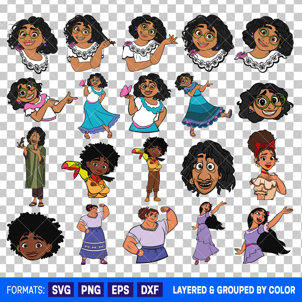 Encanto Characters Bundle SVG Cut Files for Cricut and Silhouette