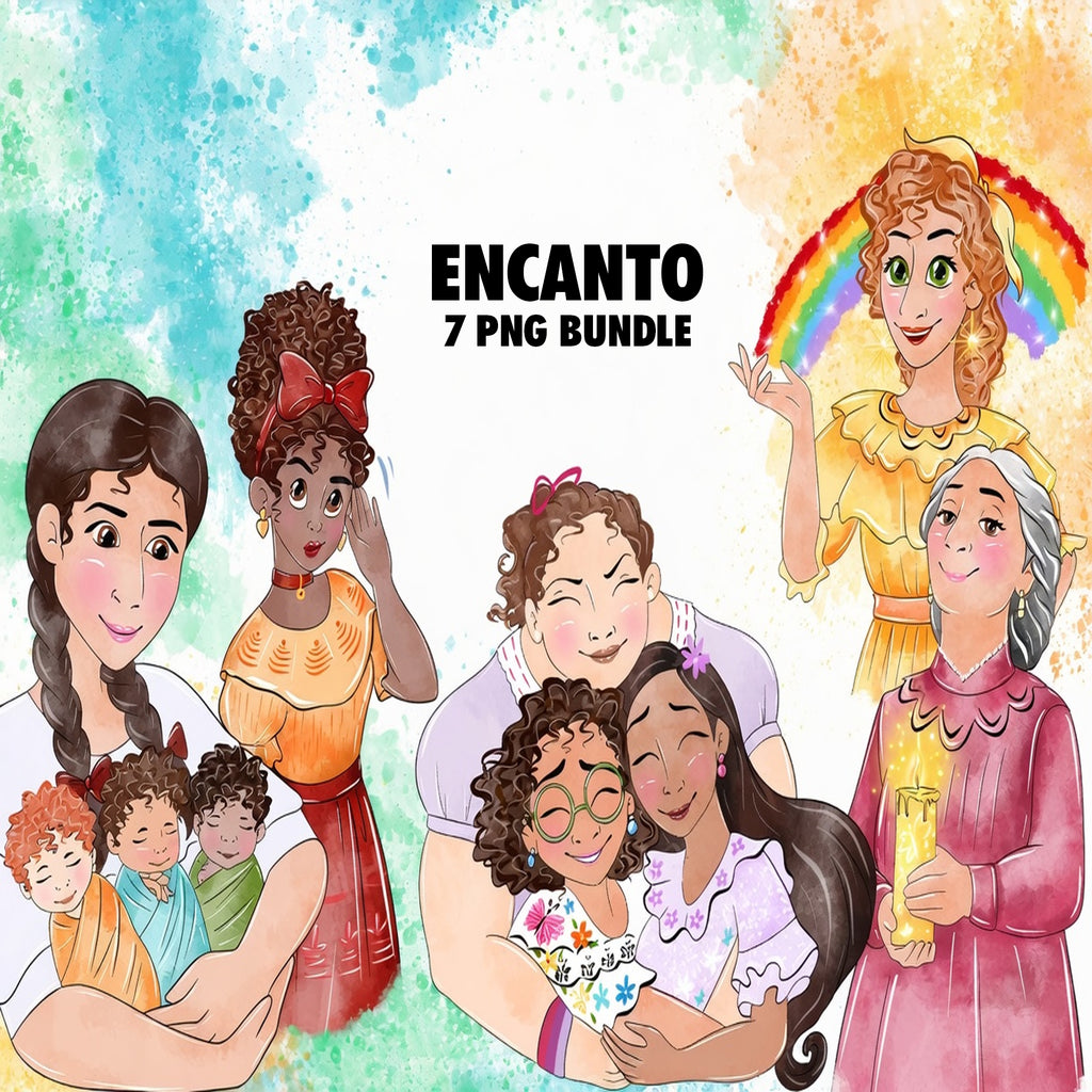 Encanto Watercolor Clipart PNG Bundle #6