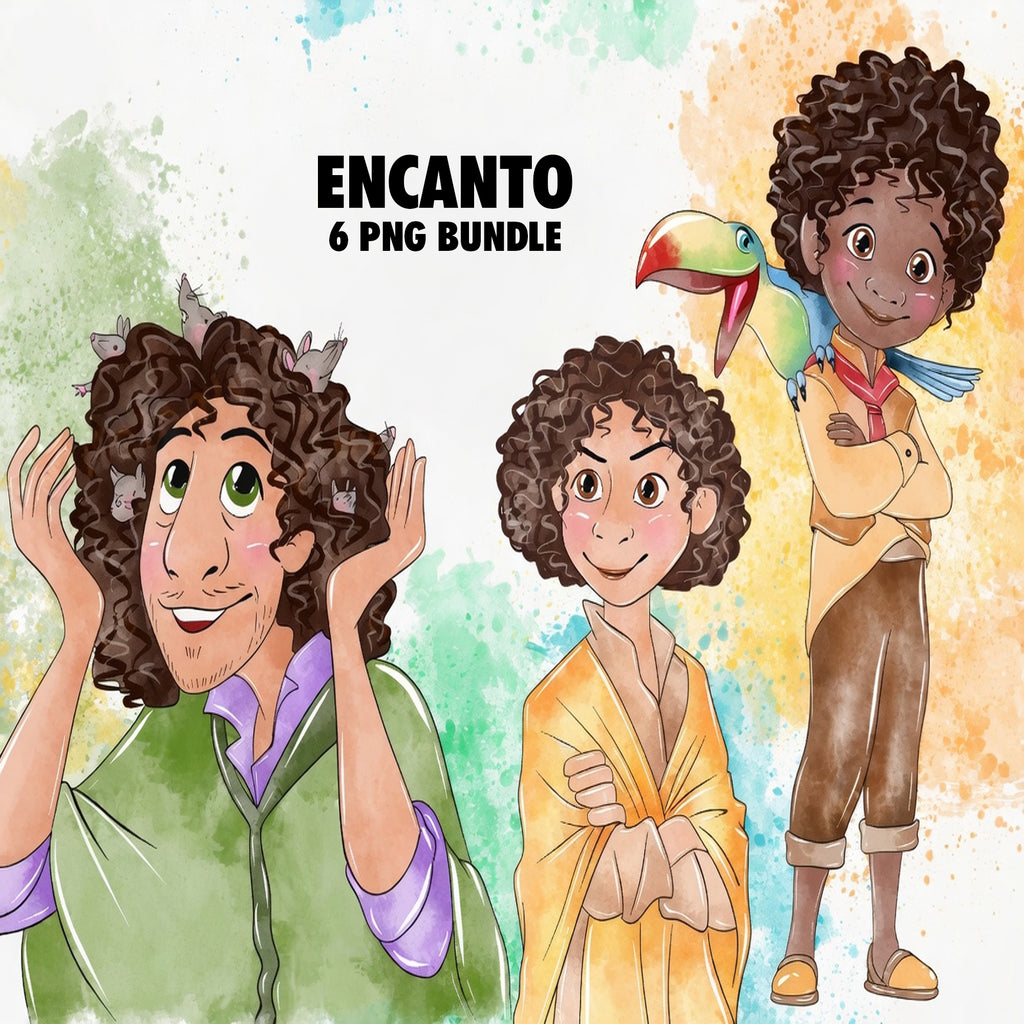 Encanto Watercolor Clipart PNG Bundle #7