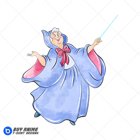 Fairy Godmother Cinderella Watercolor Clipart PNG Hand Drawn Illustration