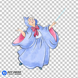 Fairy Godmother Cinderella Watercolor Clipart PNG Hand Drawn Illustration