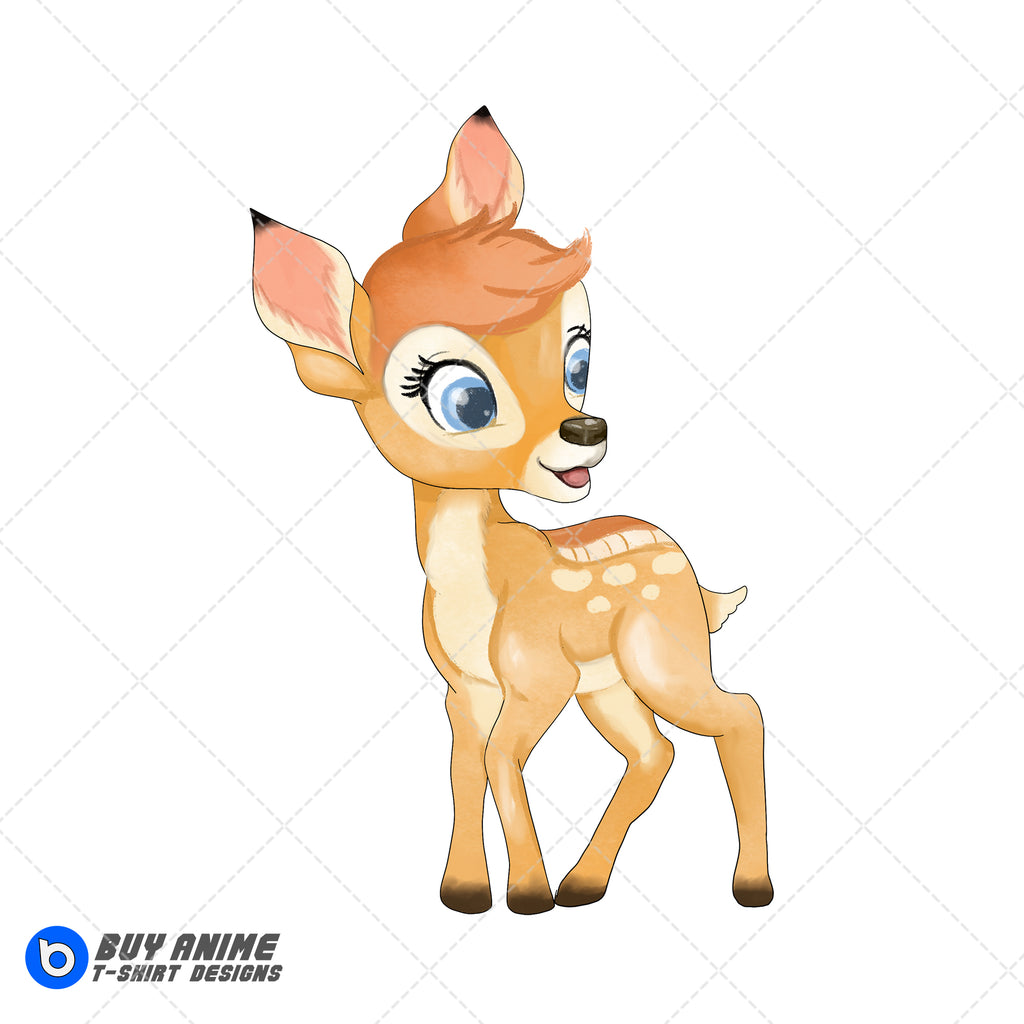 Faline Bambi Watercolor Clipart PNG Hand Drawn Illustration