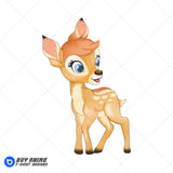 Faline Bambi Watercolor Clipart PNG Hand Drawn Illustration