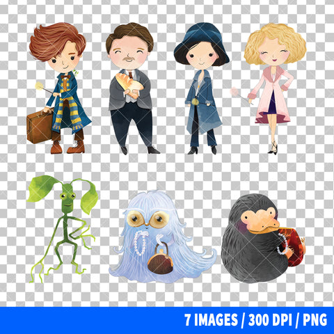Fantastic Beasts Clipart PNG Bundle #2