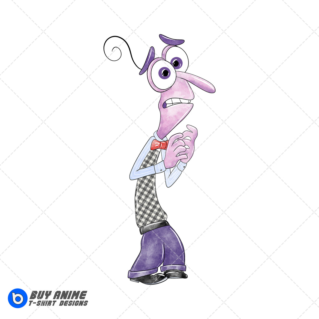 Fear Inside Out Watercolor Clipart PNG Hand Drawn Illustration