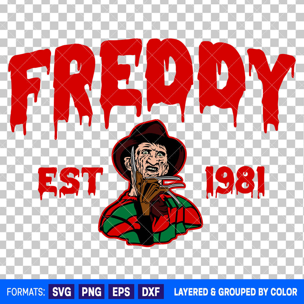 Freddy Krueger Horror Halloween SVG Cut File for Cricut and Silhouette #2