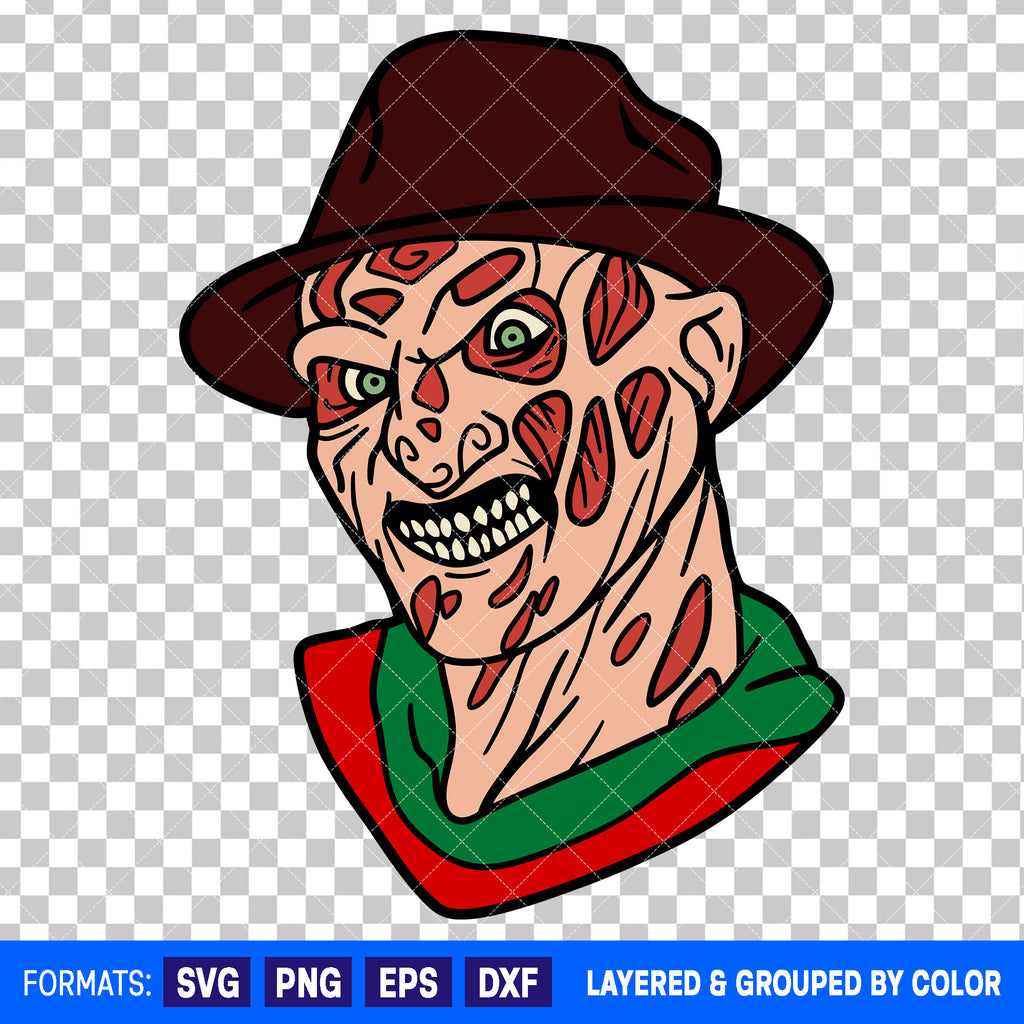 Freddy Krueger Horror Halloween SVG Cut File for Cricut and Silhouette #3