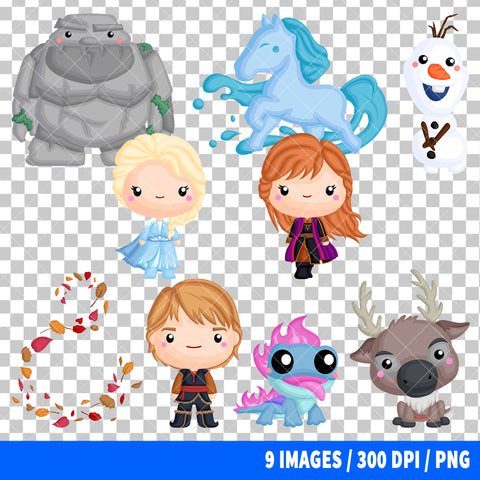 Frozen Clipart PNG Bundle #2