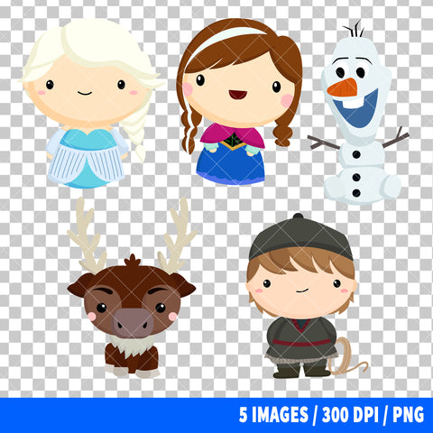 Frozen Clipart PNG Bundle