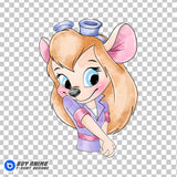 Gadget Hackwrench Chip N Dale Watercolor Clipart PNG Hand Drawn Illustration