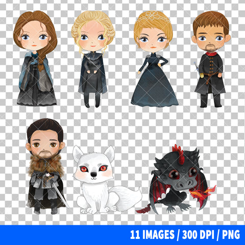 Game Of Thrones Clipart PNG Bundle #2
