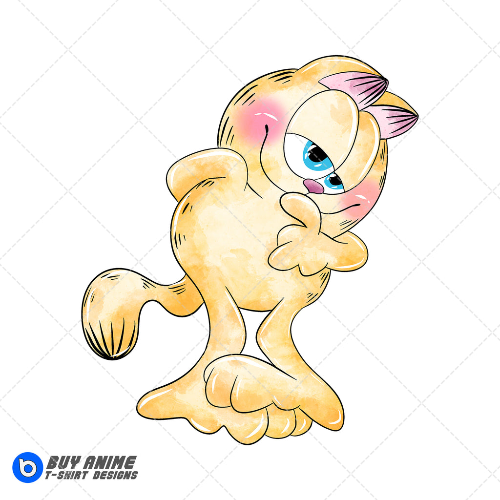Garfield Watercolor Clipart PNG Hand Drawn Illustration
