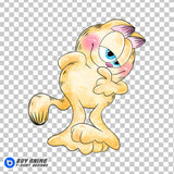 Garfield Watercolor Clipart PNG Hand Drawn Illustration