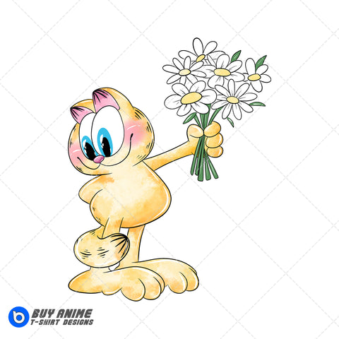 Garfield Watercolor Clipart PNG Hand Drawn Illustration #2