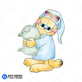 Garfield Watercolor Clipart PNG Hand Drawn Illustration #3