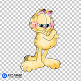 Garfield Watercolor Clipart PNG Hand Drawn Illustration #5