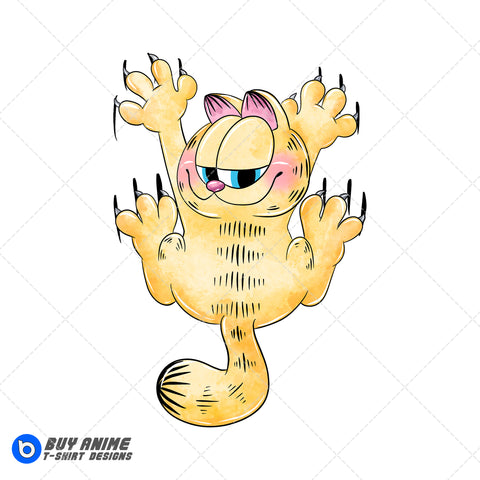 Garfield Watercolor Clipart PNG Hand Drawn Illustration #6