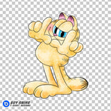Garfield Watercolor Clipart PNG Hand Drawn Illustration #8
