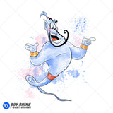 Genie Aladdin Watercolor Clipart PNG Hand Drawn Illustration