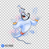 Genie Aladdin Watercolor Clipart PNG Hand Drawn Illustration