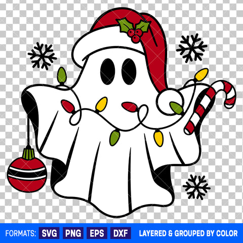 Ghost Christmas SVG Cut File for Cricut and Silhouette