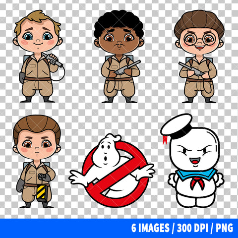 Ghostbusters Clipart PNG Bundle