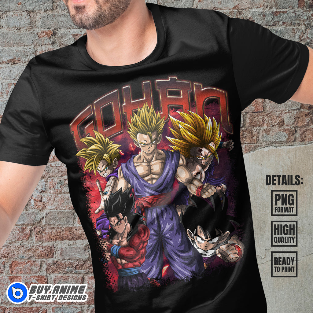 Gohan Dragon Ball Anime Bootleg T-shirt Design #2