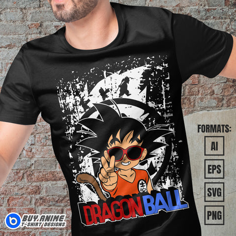 Goku Dragon Ball Vector T-shirt Design Template #4