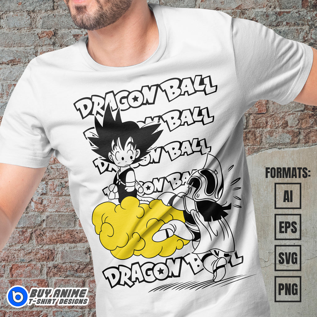Goku x Chi-Chi Dragon Ball Vector T-shirt Design Template