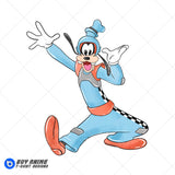 Goofy Racing Watercolor Clipart PNG Hand Drawn Illustration