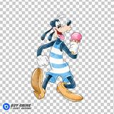 Goofy Summer Watercolor Clipart PNG Hand Drawn Illustration