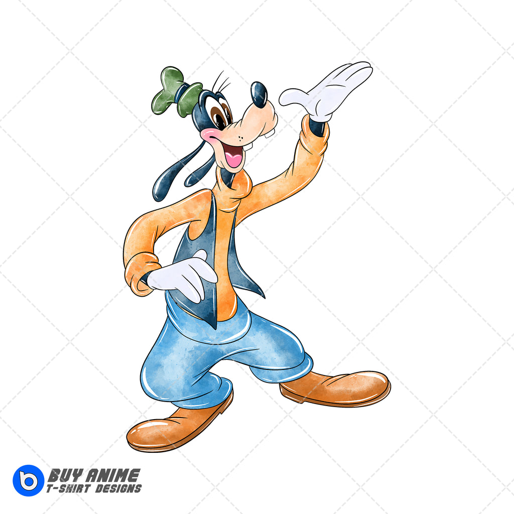 Goofy Watercolor Clipart PNG Hand Drawn Illustration