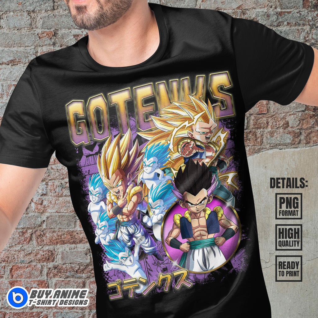 Gotenks Dragon Ball Anime Bootleg T-shirt Design