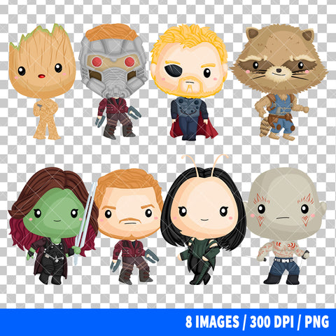 Guardians Of The Galaxy Clipart PNG Bundle #2