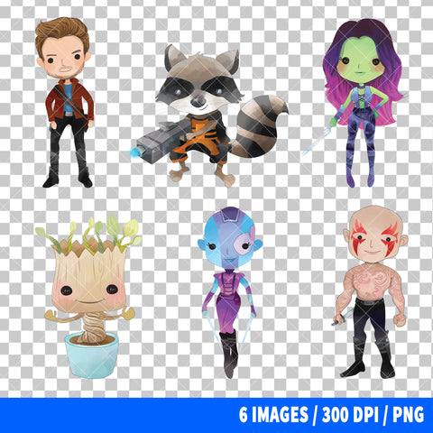 Guardians Of The Galaxy Clipart PNG Bundle #3