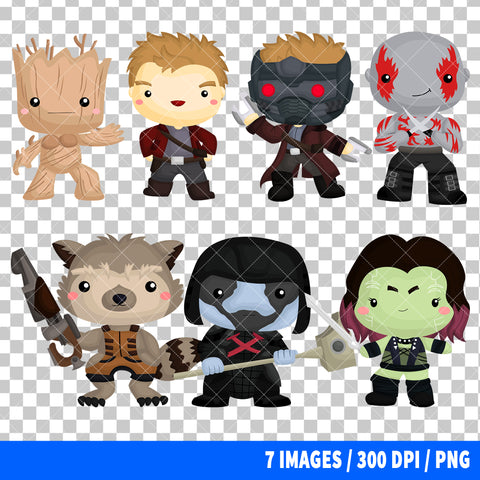 Guardians Of The Galaxy Clipart PNG Bundle